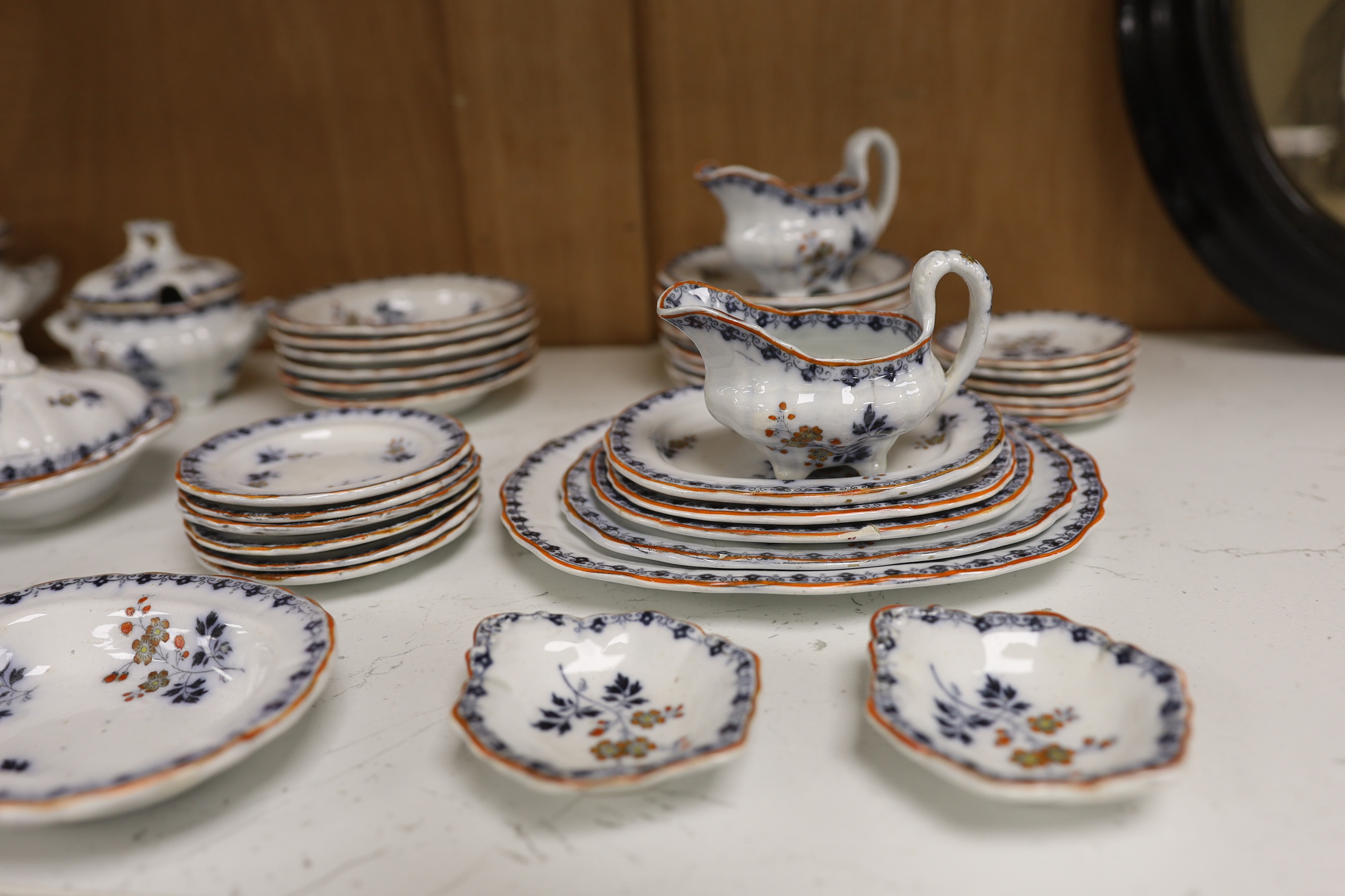 A Victorian Staffordshire child's dinner service